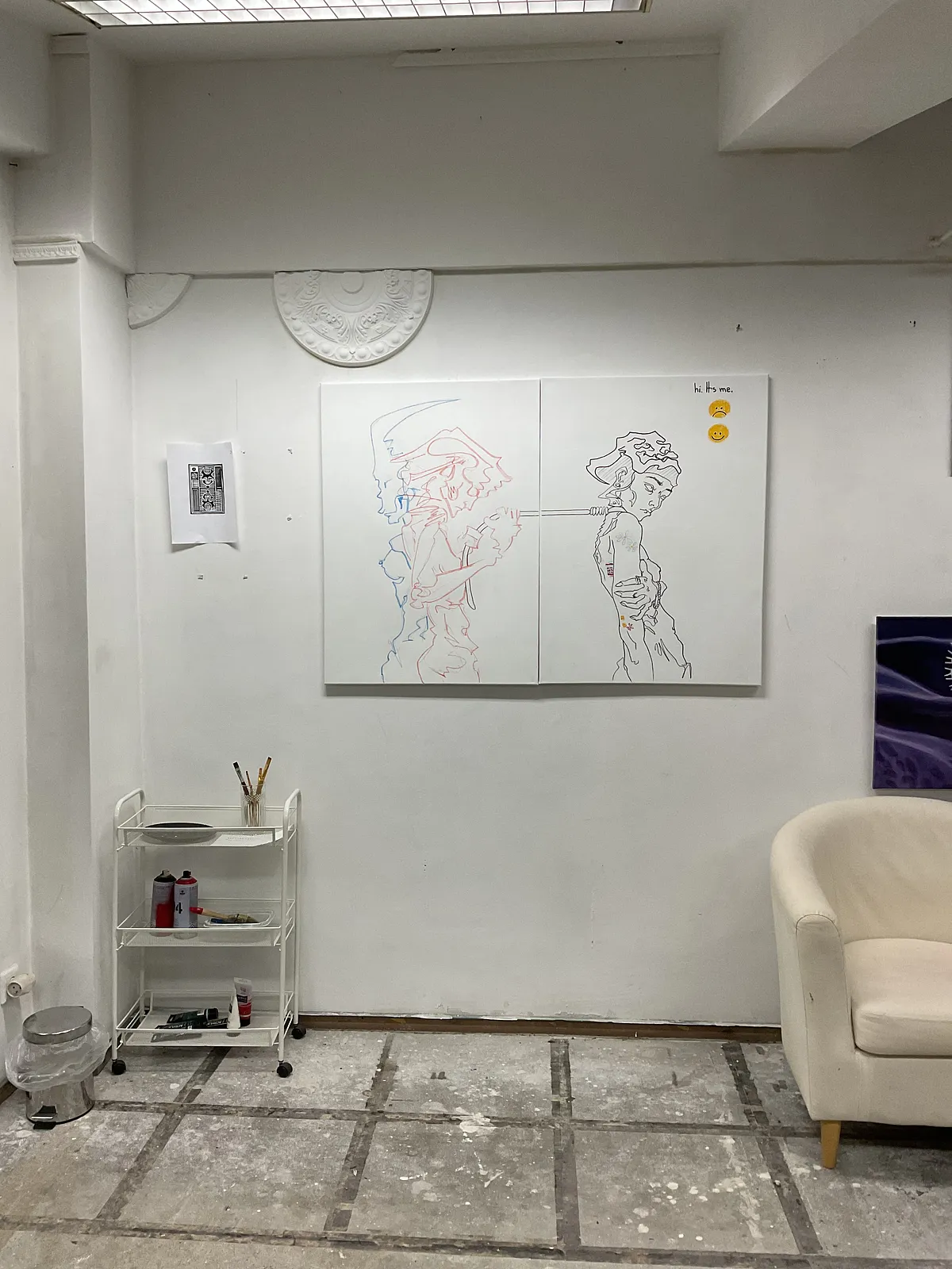 Зображення "Слідуй" від Margo Vovchok, розмір: 130 x 90 cm, матеріали: acrylic, liners, pastels on canvas , медіум: Графіка, місто: Warsaw , ціна: $500 Фото 2 з 5.
