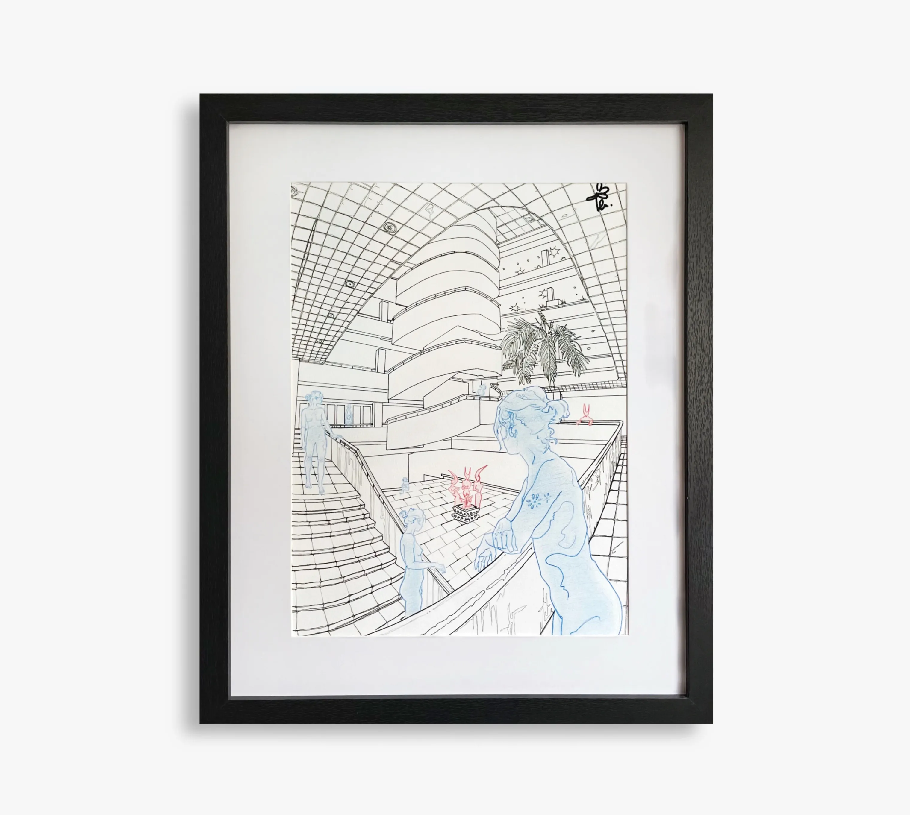 Зображення "Наглядач" від Margo Vovchok, розмір: 40 х 50 cm, матеріали: ink, pencil on paper, медіум: Графіка, серія: Труднощі Перекладу
